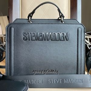 Steve Madden Black Bevelyn Crossbody Handbag